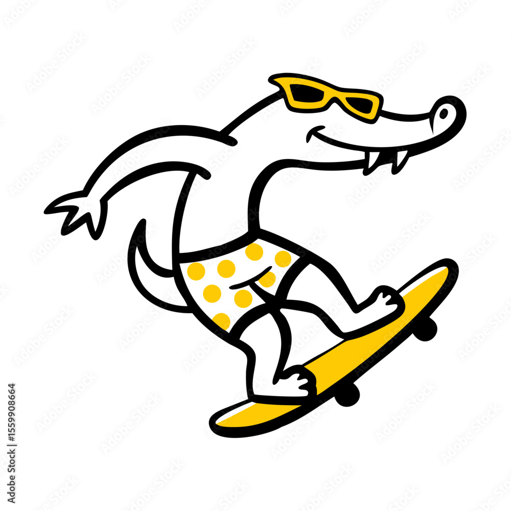 Fototapeta premium Tribal Crocodile Tattoo Vector – Ethnic Reptile Design 