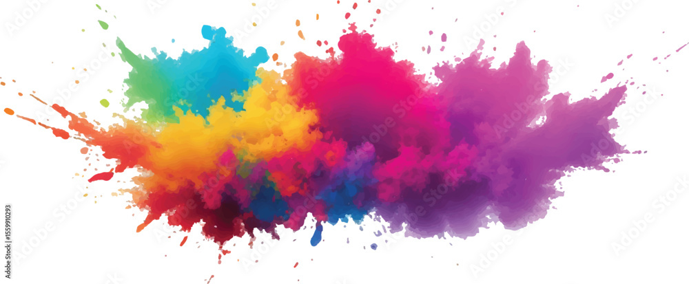 Artistic Rainbow Paint Dust Explosion Isolated on White – Bright Colorful Powder Cloud for Holi Festival, Celebration, and Joyful Creative Background Design Concept
Artistic Rainbow Paint Dust Explosion Isolated on White – Bright Colorful Powder Cloud for Holi Festival, Celebration, and Joyful Creative Background Design Concept