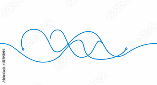 Abstract blue line art creating sense of movement and flow.