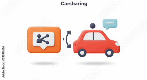 Conceptual 3D Illustration: Exploring the Carsharing Ecosystem.
