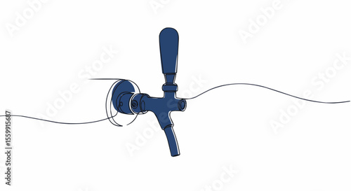 A sleek and modern beer tap.