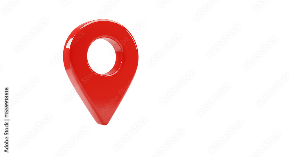 Red Location Icon: A vibrant red location icon, perfect for illustrating destinations, maps, or spatial information, stands out in the picture Red Location Icon: A vibrant red location icon, perfect for illustrating destinations, maps, or spatial information, stands out in the picture