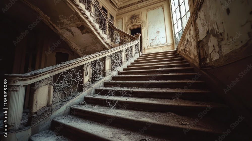 Fototapeta premium Decaying grand staircase