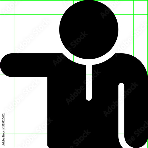 Pointing Person Silhouette