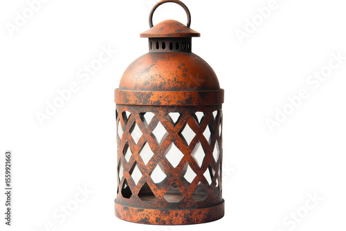 Wallpaper Mural Vintage Charm Rustic Orange Lantern with Diamond Lattice Home Decor Lighting Ambiance Interior Torontodigital.ca