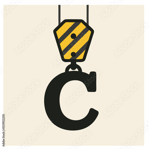 crane hook vector