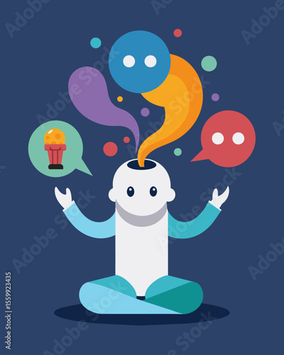 A spectral being that plays mind games and twists your words making you doubt the validity of your own thoughts and feelings.. Vector illustration
