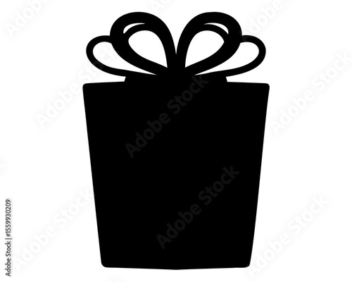 
Gift box icon vector, giftbox silhouette, Gift box with ribbon icon