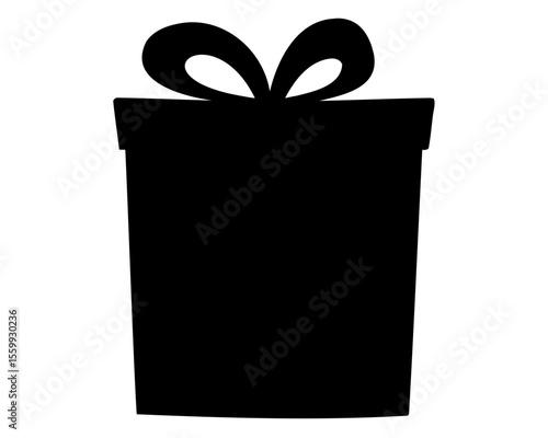 
Gift box icon vector, giftbox silhouette, Gift box with ribbon icon