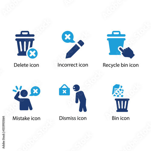 Delete, Incorrect, Recycle bin, Mistake, Dismiss, Bin icon