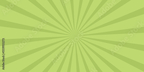 Green sunburst design radiating outwards from a central point for use in graphic design elements and marketing materials.