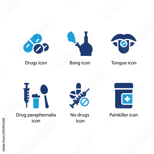 Drugs, Bong, Tongue, Drug paraphernalia, No drugs, Painkiller icon