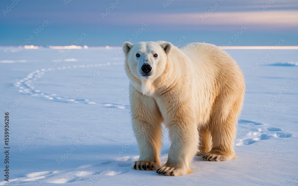 Fototapeta premium Majestic Polar Bear on Arctic Ice