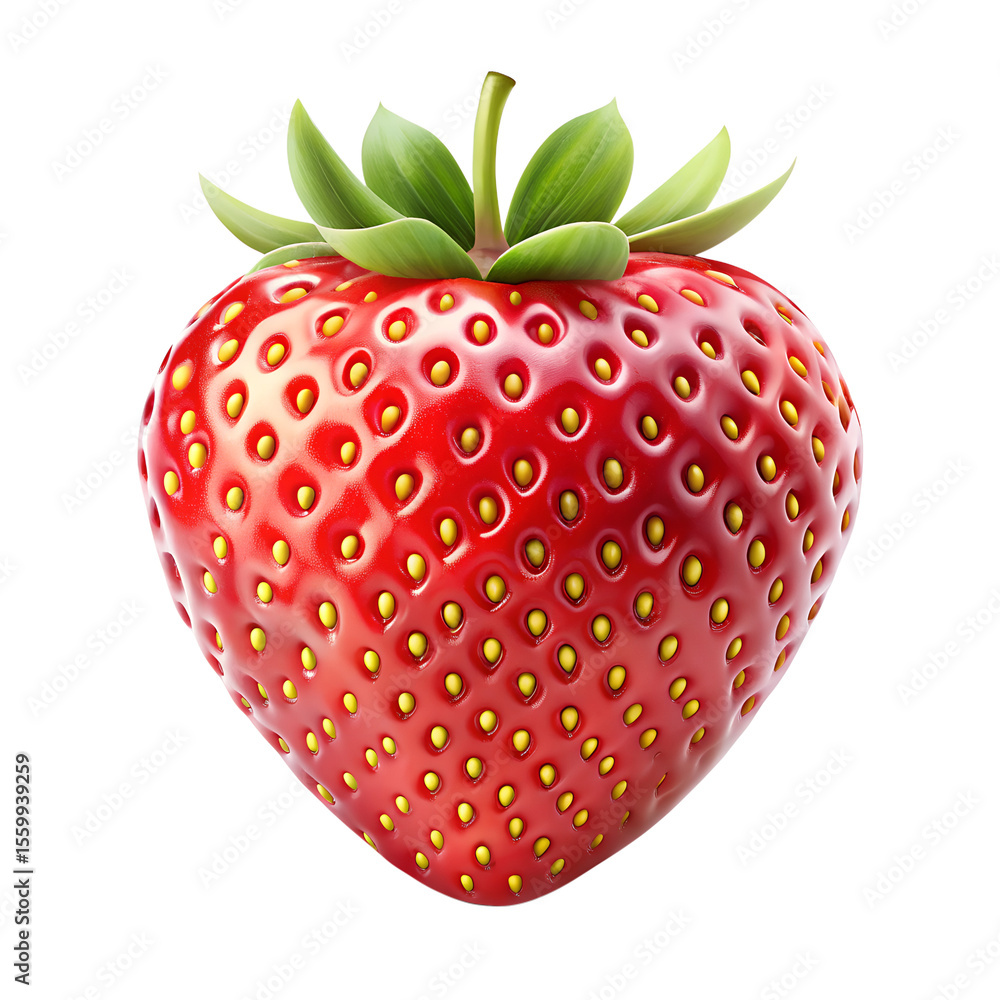 Obraz premium Realistic Strawberry with Seeds Visible