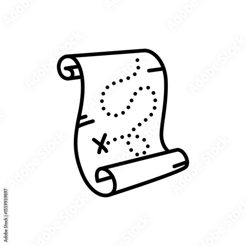 Marine port icon. Outline linear seaport symbol vector. Linear style illustration with editable stroke isolated on white background
