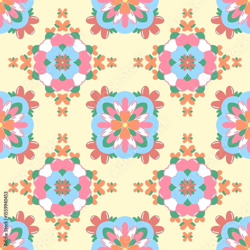 Colorful floral patterns