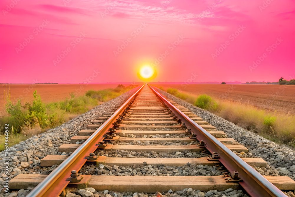 Fototapeta premium railway in the countryside