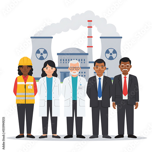 Nuclear Power Plant Employees: A Diverse Team Committed to Energy Production and Safety
