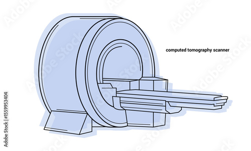 Vektor Illustration CT-Scanner - Computertomograph - Radiologie