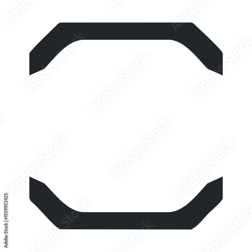 Minimalist black and white optical illusion with rotating arrows in diamond shape.