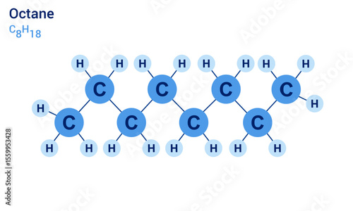 Molekularstruktur Octan