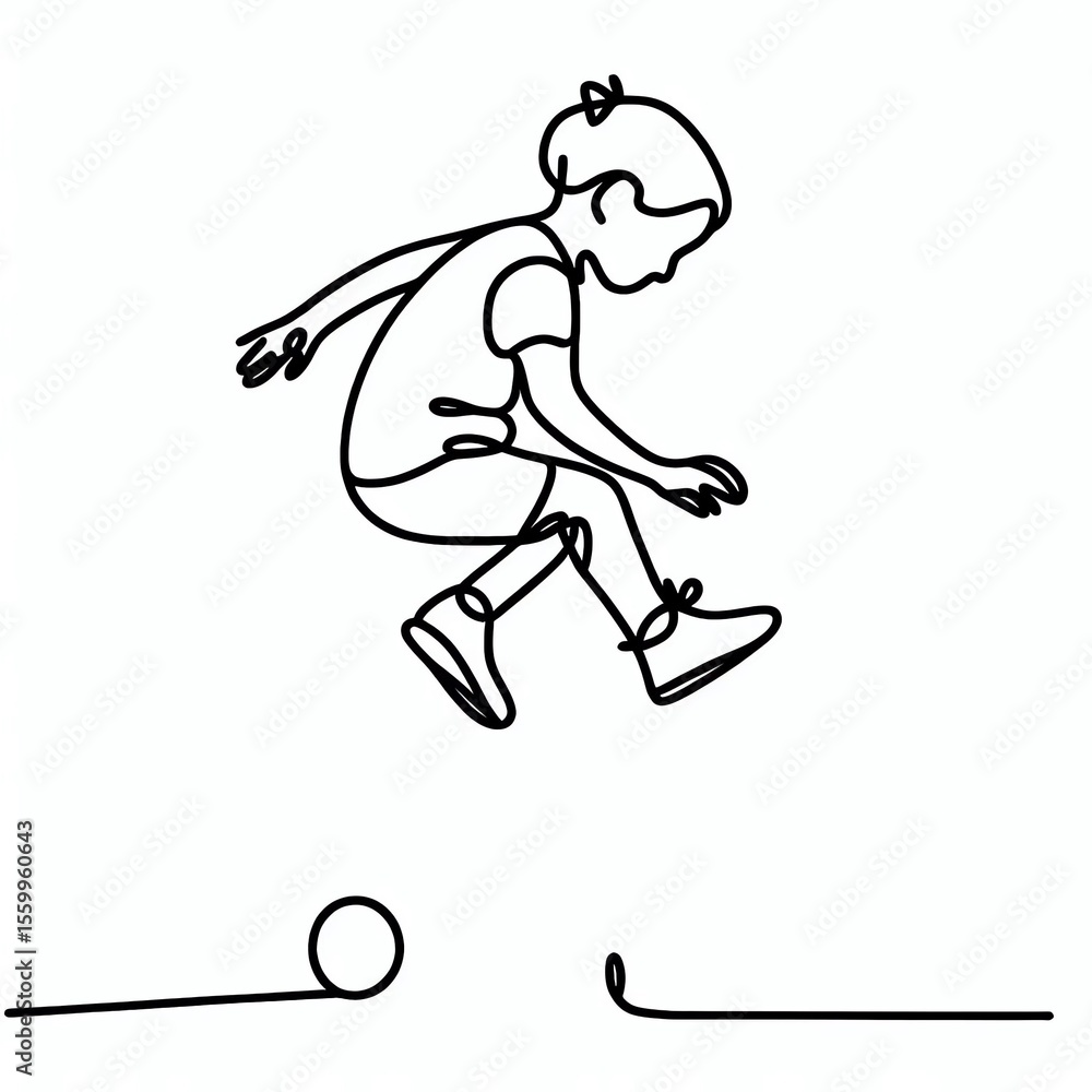 Fototapeta premium Boy jumping