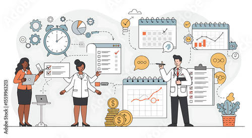 Collaborative Teamwork in Healthcare with Time Management and Financial Planning