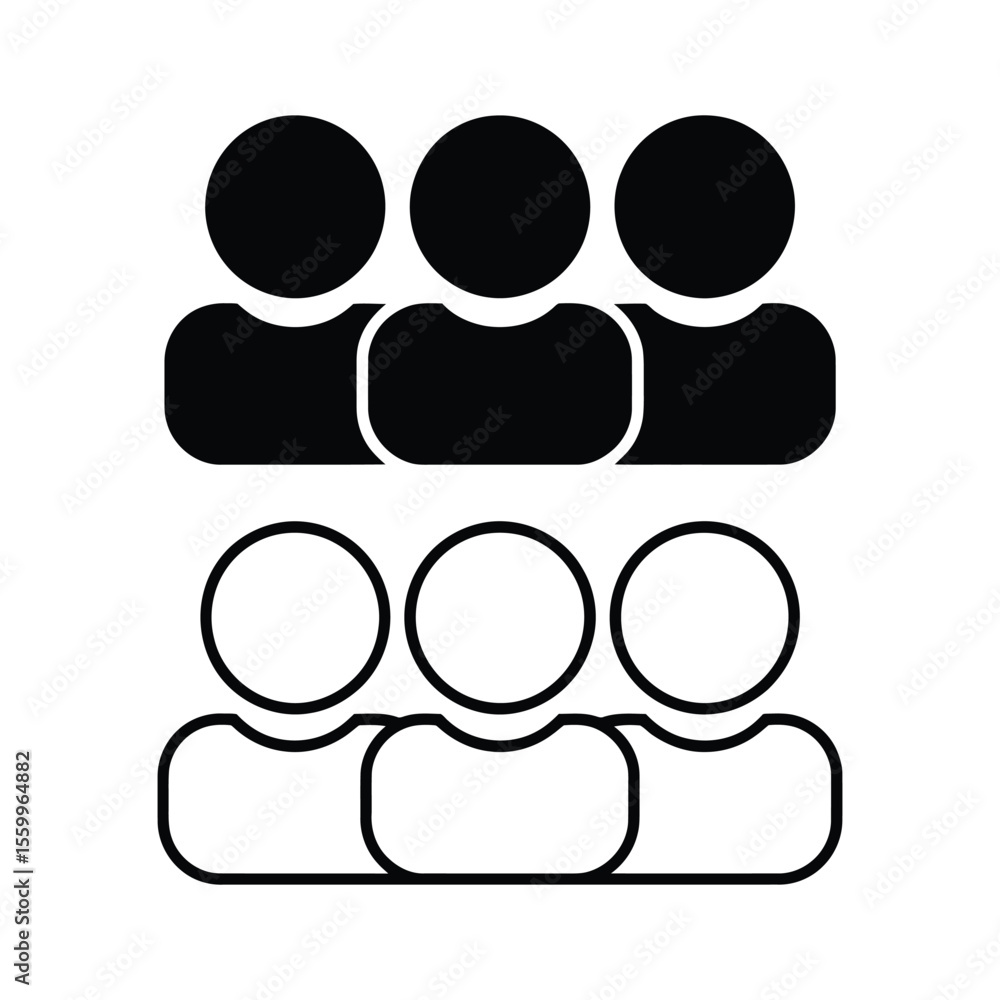 Group of People Icons - Community, Team, and User Avatars Symbol Group of People Icons - Community, Team, and User Avatars Symbol