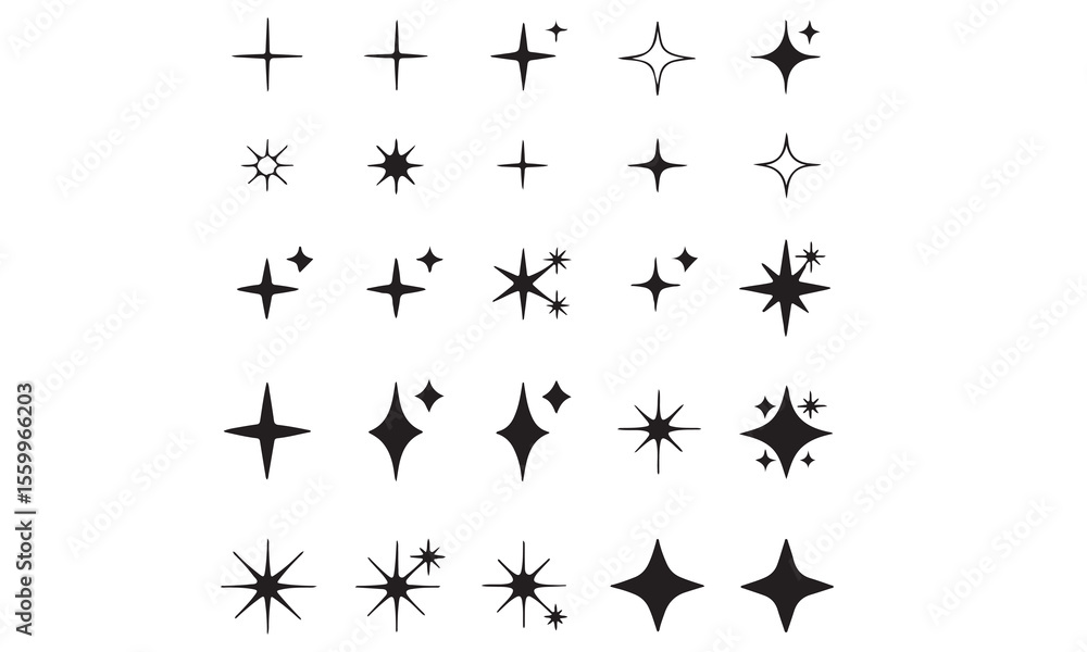 Naklejka premium Stars set