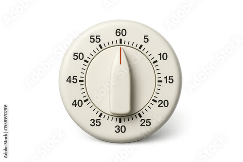 Kitchen timer showing 30 minutes on transparent background