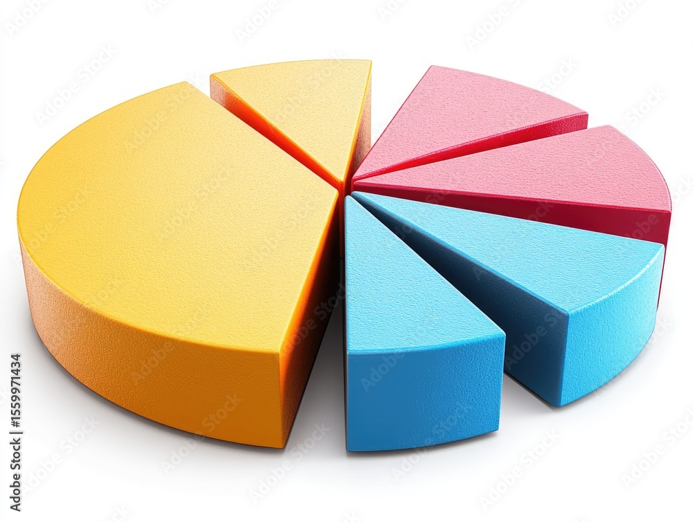 Obraz premium Colorful pie chart graphic