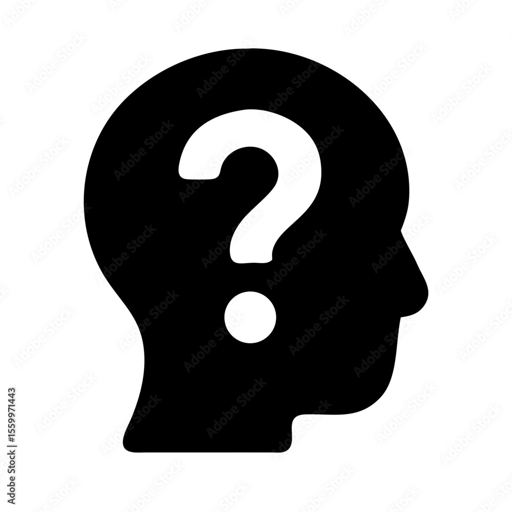 Question mark on the head. Vector illustration Question mark on the head. Vector illustration