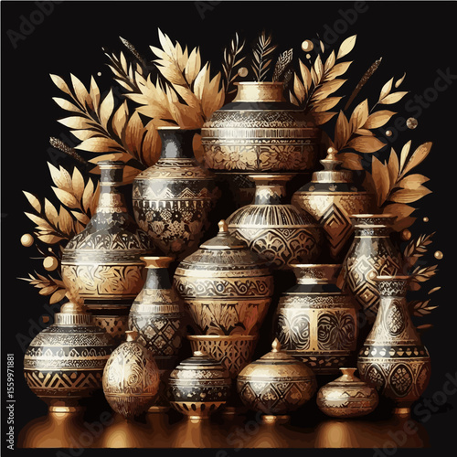 old ceramic vase