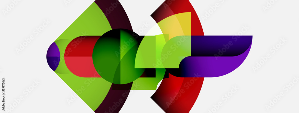 Abstract colorful shapes overlap, creating dynamic composition. Vivid hues blend, forming modern visual experience. Abstract colorful shapes overlap, creating dynamic composition. Vivid hues blend, forming modern visual experience.