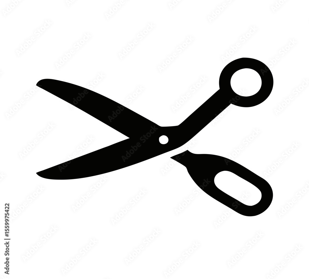 Scissors silhouette icon. Vector illustration Scissors silhouette icon. Vector illustration