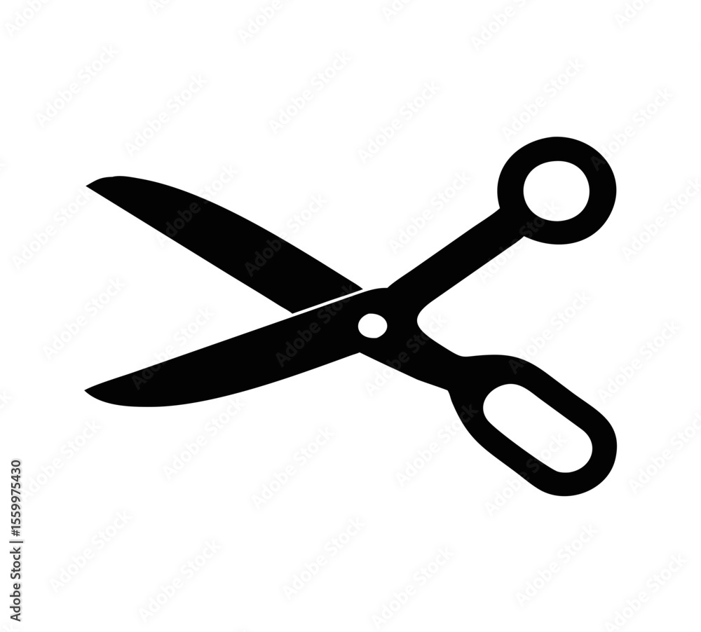 Scissors silhouette icon. Vector illustration Scissors silhouette icon. Vector illustration