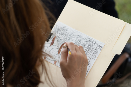A hand drawing with a pencil