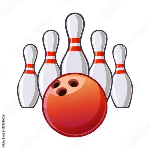 bowling ball and pins