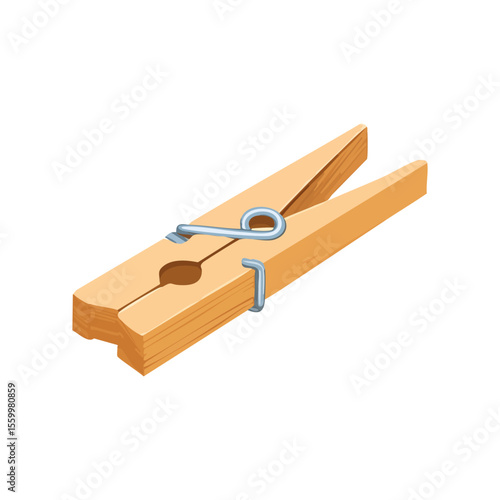 clothes pin on white background
