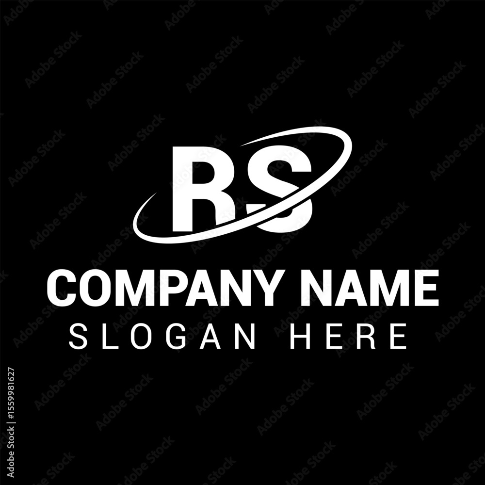 Obraz premium RS lettermark logo design