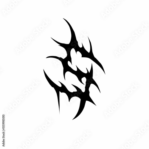 Abstract tribal letter s vector art tattoo elements