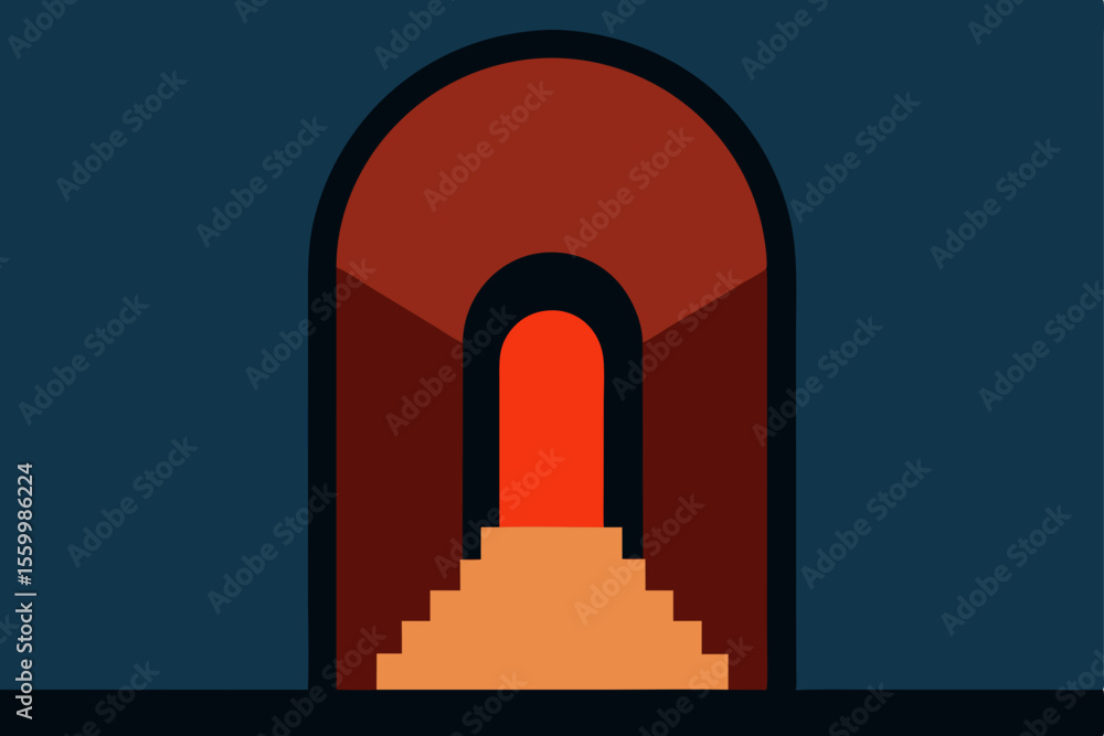 Fototapeta premium medieval archway deep depth field view