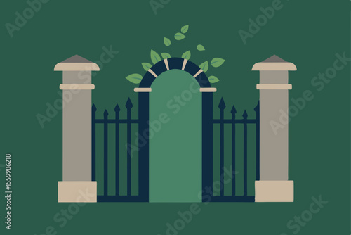 Wallpaper Mural danish estate gate framed ivy entrance Torontodigital.ca