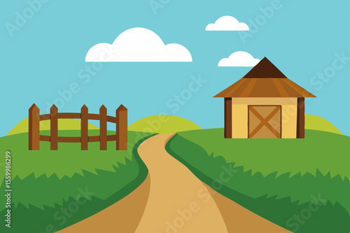 country path wooden gate thatch cottage entrance