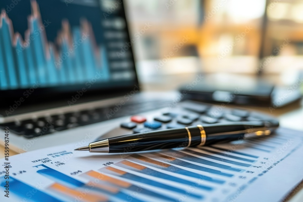 Fototapeta premium Abstract background of financial technology innovation, Abstract design illustrating financial technology innovation, featuring interconnected lines and shapes in a modern color palette