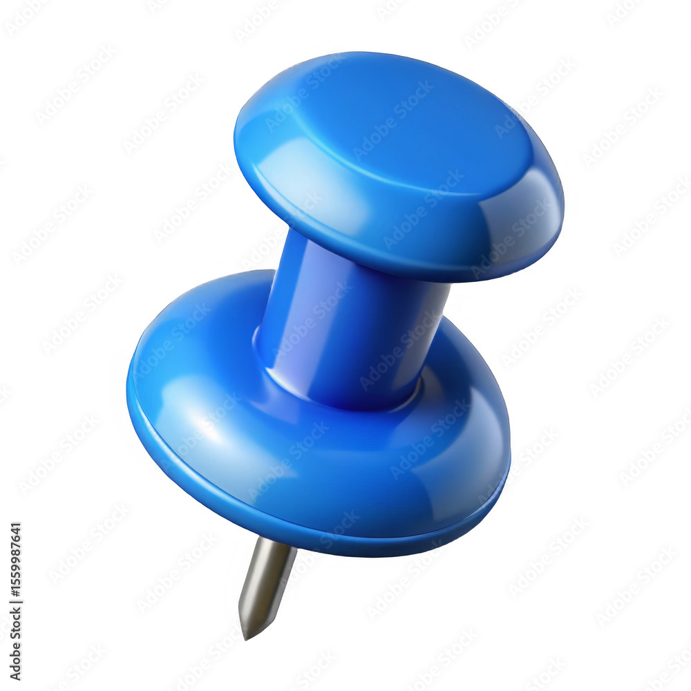 A bright blue pushpin stands out against a stark black backdrop, perfect for visual emphasis and organizational themes, transparent background A bright blue pushpin stands out against a stark black backdrop, perfect for visual emphasis and organizational themes, transparent background