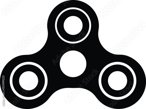 fidget spinner silhouette vector