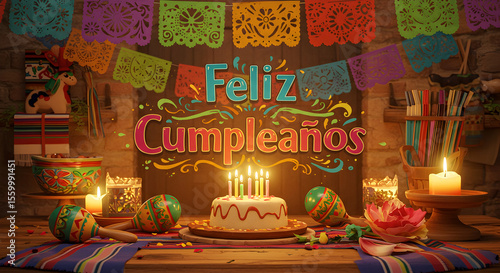 Wallpaper Mural Feliz Cumpleanos! A vibrant Mexican Fiesta Birthday Celebration Torontodigital.ca