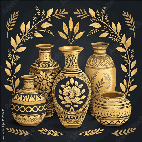 ceramic vase on the wall