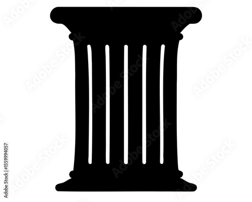 column silhouette vector art, greek column icon